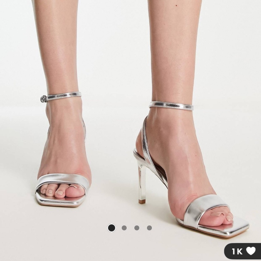 Silver high heels